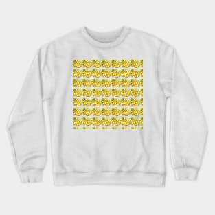 Yellow rose pattern Crewneck Sweatshirt